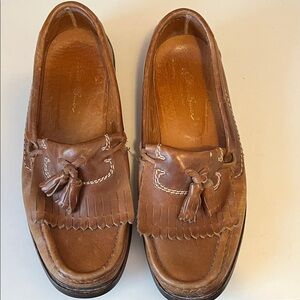 Eddie Bauer Tan Leather Tassel Loafers